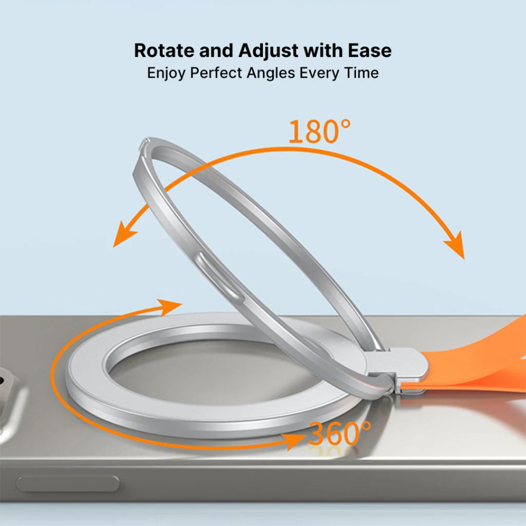 Porta cellulare magnetico girevole con anello pieghevole
