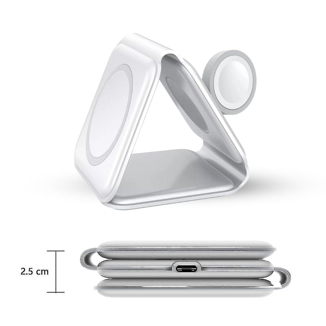 Tappetino di ricarica MagSafe wireless magnetico 3 in 1