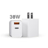 Adattatore di ricarica rapida USB-C dual-plug da 30 W