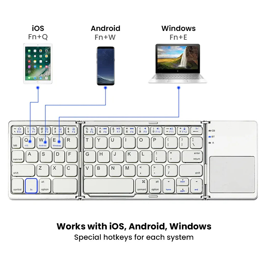 Mini tastiera Bluetooth pieghevole